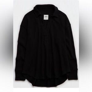 Aerie Lumber Jane Waffle Long Sleeve Shirt